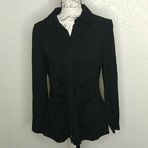 Mliyasan Button Front Shirt Black Size XL